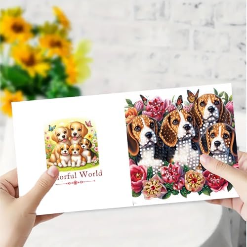DDGYP 6-Pack Diamond Art Painting Greeting Card Kit - 5.9x11.81Inch