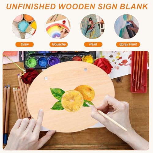 MECCANIXITY Unfinished Hanging Wood Sign Blank 6"x5" Style 7 12 PCS