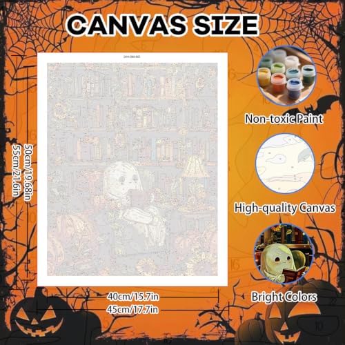 Pxzcrypha Halloween Paint by Number Kits for Adult Frameless 16X20inch