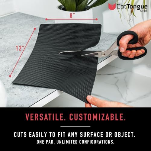 CatTongue Grips 8"x12" Non-Slip Grip Pad, Non-Adhesive, Clear, 1-Pk