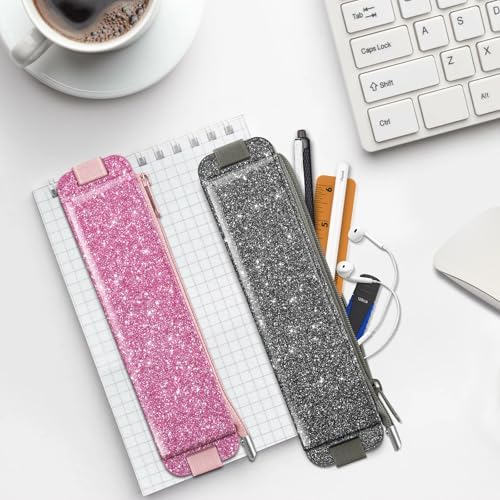 FINPAC 2-Pack Elastic Pen Holder for Notebook Leather Pen Holder