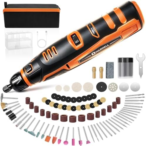 HARDELL 12V Cordless Rotary Tool Kit 6-Speed 30000RPM Rotary 94 Accessories
