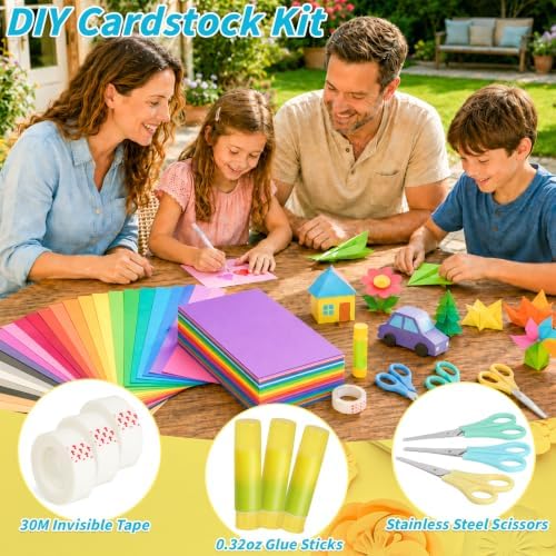 Oleitodh 309 Sheets 8.5" x 11" Colored Cardstock, 20 Colors