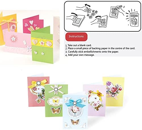 Huralona Greeting Card Making Supplier Envelope Kit Gift Anniversary Craft | Handmade DIY Card Kits 15 Cards 15 Envelopes and Dec Accessories for Birthday Thanksgiving Christmas Wedding Invitation