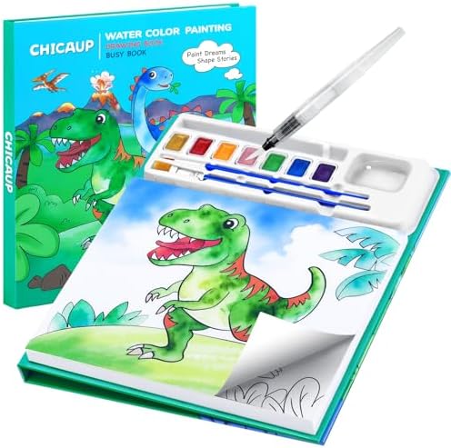 CHICAUP Paint with Water Coloring Books for Kids, Mess Free Watercolor Painting Kit Painting Activity for Kids Ages 3-5 4-8, Arts Crafts Drawing Gift Toy for Boy Girl