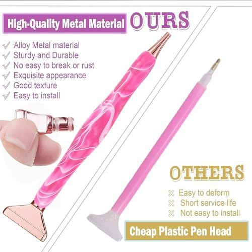 Diamond Painting Pens, “Classic Wax Stylus” Diamond Art Pen, Gem Painting Tools Accessories, Gem Art Pen with Metal Tips for 5D Craft Nail