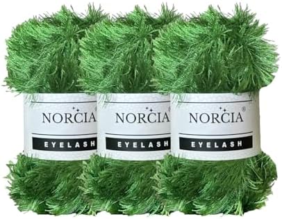 Eyelash Yarn Fun Fur Yarn(3 * 100g-3.5oz) (3 * 153yds-140mt) Fuzzy Premium Soft Crochet DIY Hand Knitting 100% Polyester
