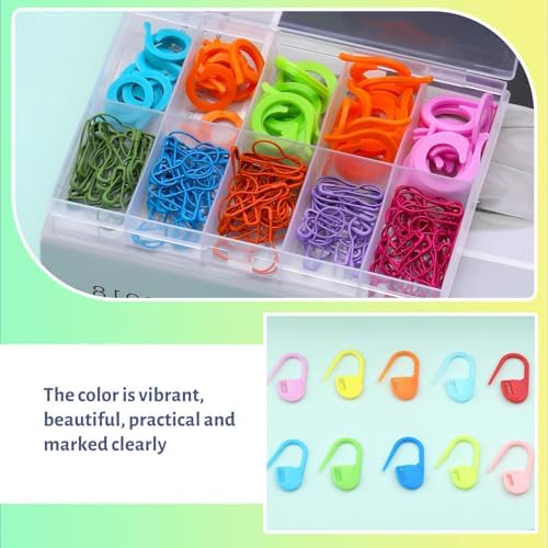 Hssugi 326PCS Stitch Marker, Crochet Knitting Markers with Sewing Needles
