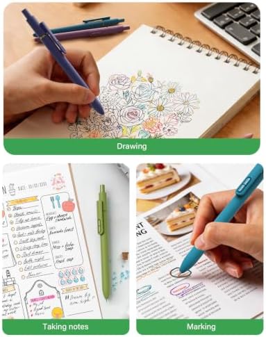 inkipen Colorful Fidget Pens, 8 Pcs 0.5mm Fine Point