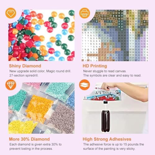 Easter Diamond Art Kits for Adults, Faith, Hope, Love Wishing Bottle Diamond Painting Kits for Adults Beginners, 5D DIY Full Drill Diamond Dots Paintings Gem Arts Crafts for Home Wall Decor 16x12 In