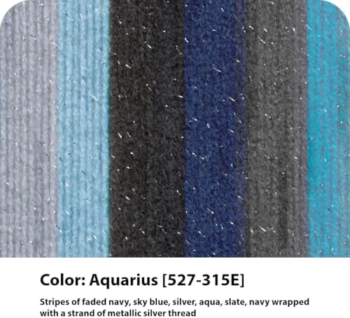 (3 Pack) Lion Brand Yarn Mandala Sparkle Yarn, Aquarius