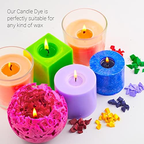 Candle Wax Dye Blocks - 8 Colors for Soy Wax, Beeswax, Paraffin