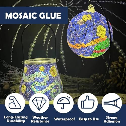 200ml Clear Mosaic Tile Glue, Waterproof & Moisture Proof Fast Drying