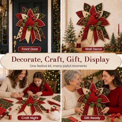 Daily Partner Quilted Christmas Door Hanging DIY Sewing Kit (D)