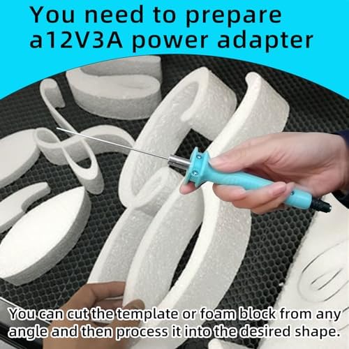 FIRElood Hot Wire Pen, Electric Hot Wire Cutter Pen 20cm, Styrofoam Cutting Hot Pen Hot Wire Cutting Pen for Amateur DIY Heat Cutting Engraving Pen, Art Making, Foam Carving (blue, 200mm)