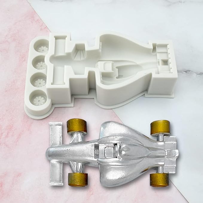 Cestony 3D Racing Car Shaped Silicone Molds for DIY Cake Fondant Biscuit Cookies Soap Sugar Pudding Chocolate Hard Candies Dessert Candle Decor