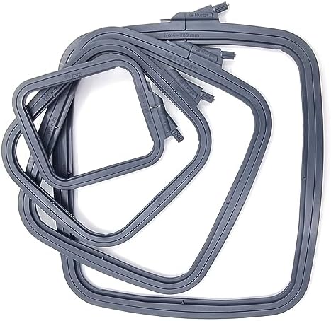 Nurge Square Embroidery Hoop - Plastic Cross Stitch Frame for Needlepoint & Embroidery - Adjustable Craft Hoop - Anthracite - No:1 (X Small)