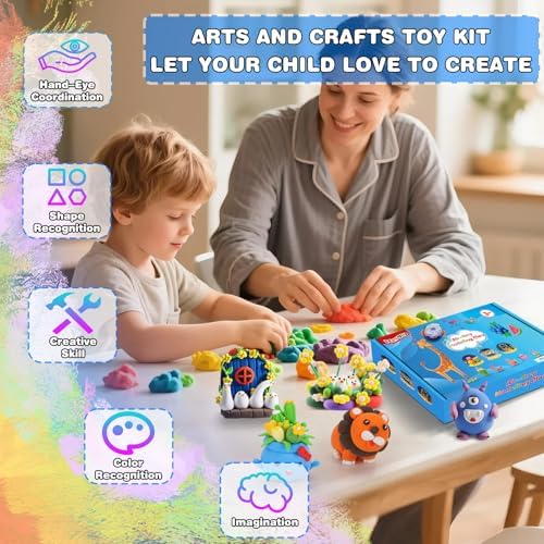 ifergoo Air Dry Clay for Kids - 102 Colors Modeling Magic Foam Clay Kit | Safe & Non-Toxic, Kids DIY Model Art & Crafts Toys with Sculpting Tools, Birthday Gifts for Boys & Girls 3-12 Years Old