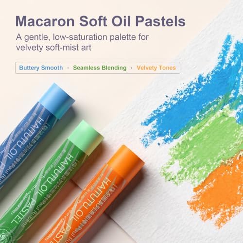 rubens 48 Macaron Colors Soft Oil Pastels, Creamy & Easy Blending