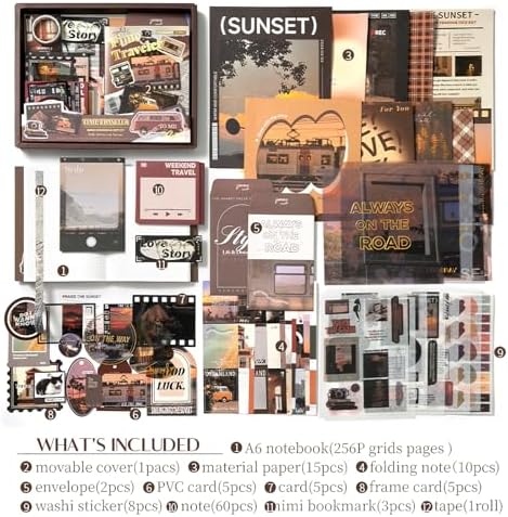 Scrapbook Supplies Kit, Vintage Junk journaling Supplies, Scrapbooking Kit