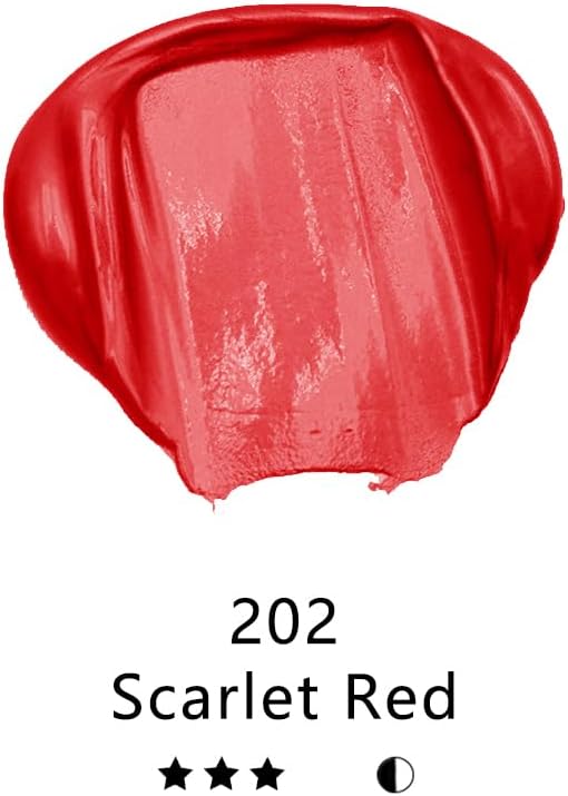 Artecho Scarlet Red Acrylic Paint 1000ml / 33.8 fl oz Pump Dispenser