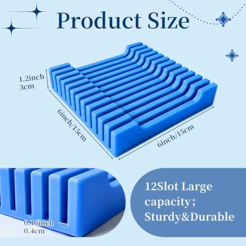 Adameng 12 Slot Quilting Ruler Holder Sewing Ruler Holder Organizer for Quilting,Storage Rack for Quilting Rulers