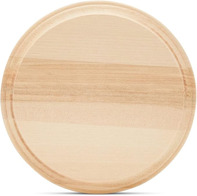 Round Wooden Discs 5 inch, Pack of 12 Unfinished Wood Coasters for Crafts, Modern Coasters, Wood Rounds for Crafts, by Woodpeckers