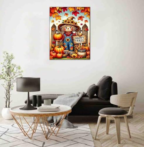 DYAIYYMQ Pumpkin Stamped Cross Stitch Kit for Adults 15.7x11.8 inches