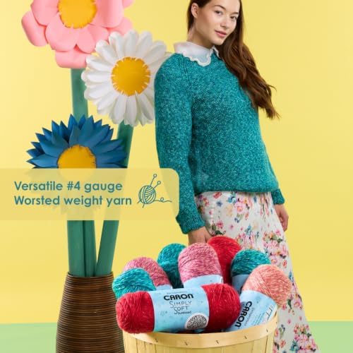Caron Simply Soft Sunkissed Yarn for Crocheting, Grape Tonal, 3-Pack