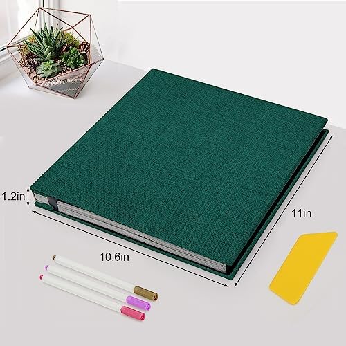 Zesthouse Photo Album Self Adhesive Pages, 60 Pages Magnetic Scrapbook Albums with Sticky Page, Photos Album Holds 8x10 & 5X7 & 4x6 & 6x8 & 3x5, Large Picture Book Ideal Gift for Family Wedding Baby