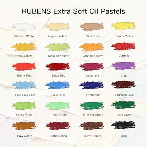 rubens 57 PCS Soft Oil Pastels Kit for Beginner Drawing