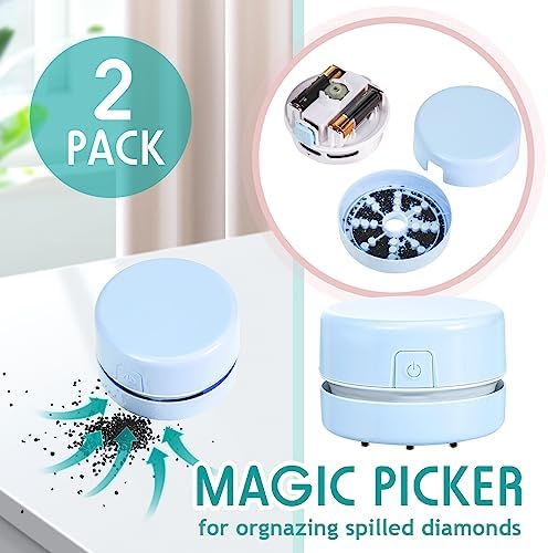 Honoson 2 Pcs Diamond Painting Tool Cleaner for Diamonds, Blue