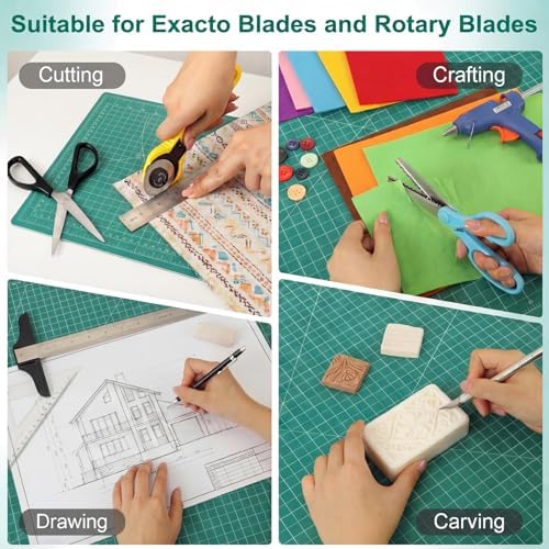 THMINS Self-Healing Sewing Mat, 9"12", Green Cutting Mat,A4