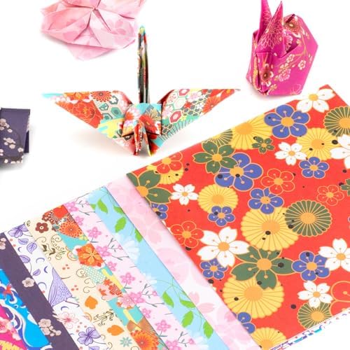 Origami Paper Kit, 500 Sheets Japanese Style Double Sided Color Origami Set