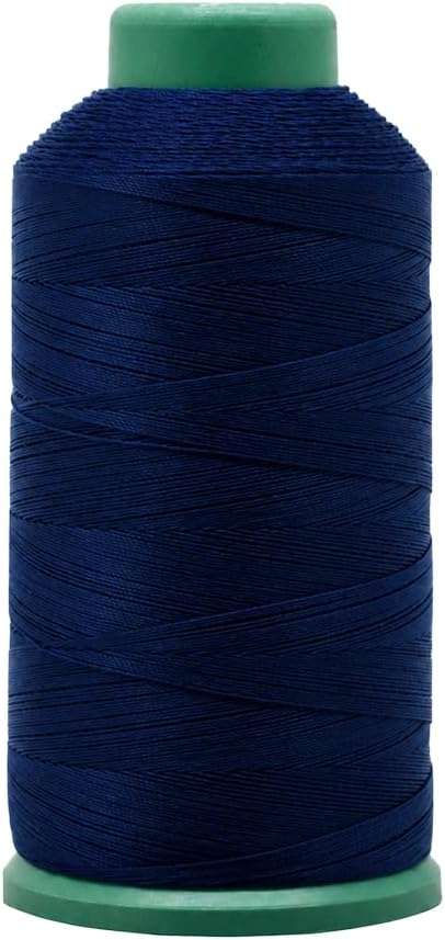 Mandala Crafts Size 69 210D T70 White Navy Blue Bonded Nylon Thread 6000YDs