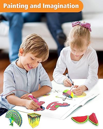 SONGTIY 3D Printing Drawing Book, Colorful 40 Patterns Thick Paper Template
