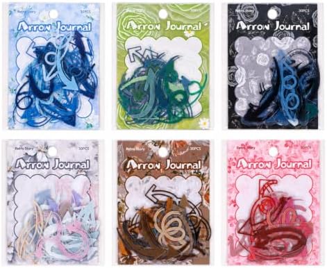 180 Pcs Vintage Arrow PET Stickers, Aesthetic Directional Ephemera