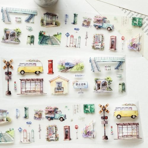 PET Tape Stickers for Scrapbooking Supplies, Girls Stickers for Journaling