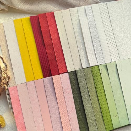 60 Unique Sheets A5 colorful Textured Scrapbook Paper