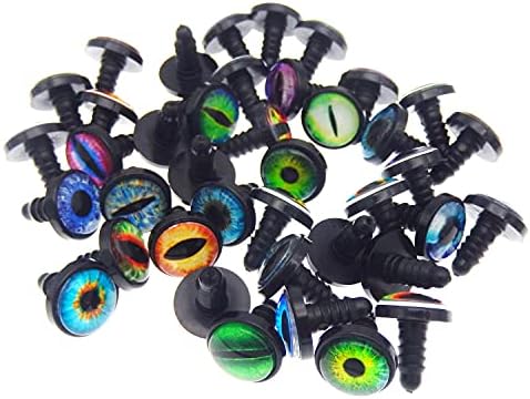 Julie Wang 40PCS 16MM Dragon Safety Eye for Animal Crafts Making Adult Artist Model Enthusiast Crochet Project DIY Supplies with Washer