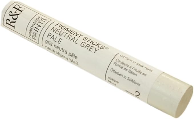 R&F Handmade Paints - Professional Oil Pigment Stick, Neutral Grey Pale, 38 ml