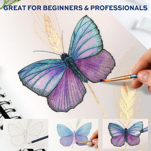 finenolo Watercolor Paint Set, 100 Colors Professional Grade Watercolor Kit