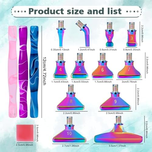 DoreenBow 21Pcs Diamond Art Tools Metal Thread Tip Diamond Art Accessories