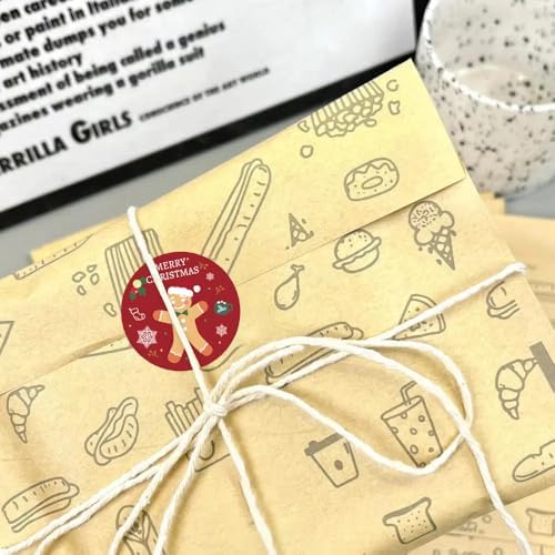 500Pcs Christmas Stickers Round Holiday Envelope Seals