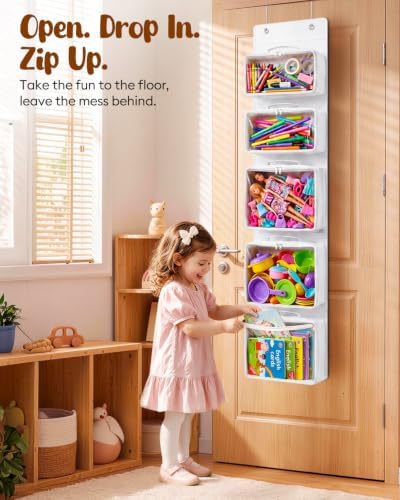 Over the Door Organizer, Hanging Craft and Art Supply Storage, White