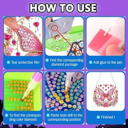 Butterfly Hanging Diamond Art Kits for Adult Diamond Painting Kit Pendant
