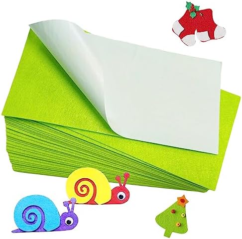 Jtnohx Self Adhesive Felt Sheets Adhesive Backed Felt Fabric Green 4"x8"