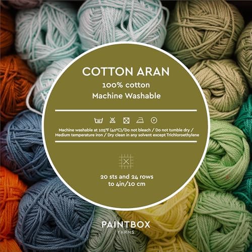 Paintbox Yarns 100% Cotton Aran Yarn 1.76oz / 50g, 93yds / 85m