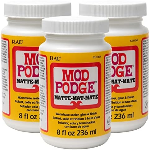 Mod Podge Waterbase Sealer, 8 oz (Pack of 3) Matte Finish, WMCS11301CAA