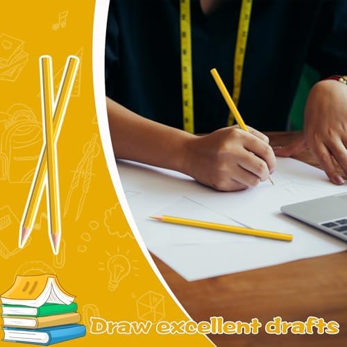 120 Pack Bulk Yellow Colored Pencils for Kids, Pre-sharpened Art Pencils Back to School Supplies Set, Drawing Sketching Pencils for Students, Teachers, Classroom